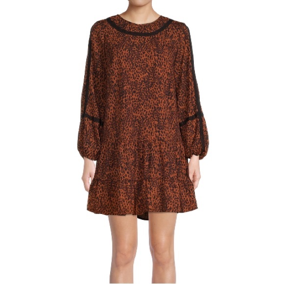 Time and Tru Long Sleeve Lace Babydoll Dress - Picture 4 of 11